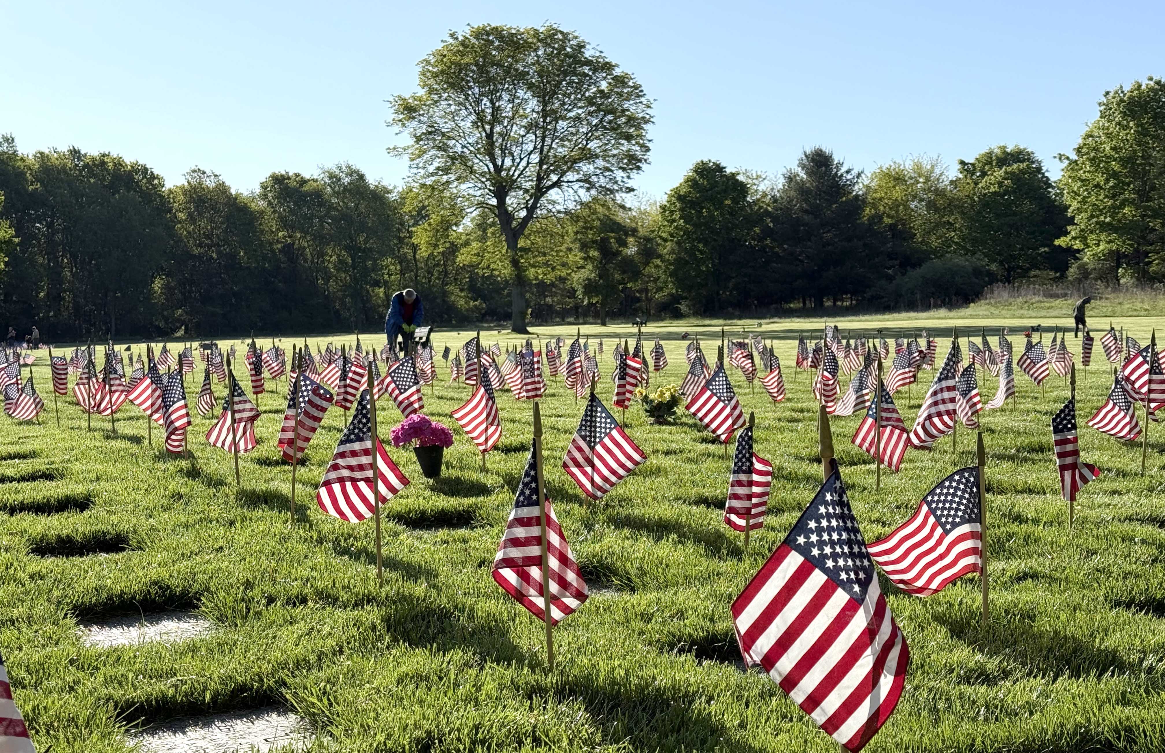 Flag Planting at Fort Custer