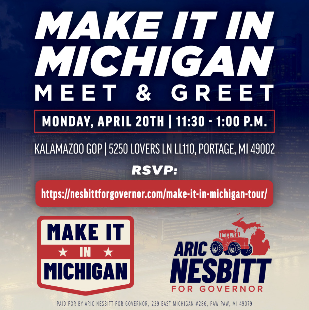 Aric Nesbitt - Meet & Greet Luncheon